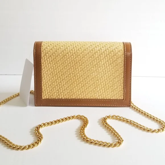 Alexander McQueen Raffia Skull Crossbody Bag Natural Camel - Picture 2 of 10